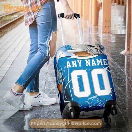 Custom Luggage Cover Detroit Lions Jersey Personalized Jersey Luggage Cover Protector