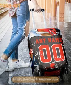 Custom Luggage Cover Cleveland Browns Jersey Personalized Jersey Luggage Cover Protector