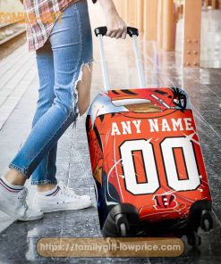 Custom Luggage Cover Cincinnati Bengals Jersey Personalized Jersey Luggage Cover Protector