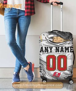 Tampa Bay Buccaneers Jersey Personalized Jersey Luggage Cover Protector - Custom Name and Number