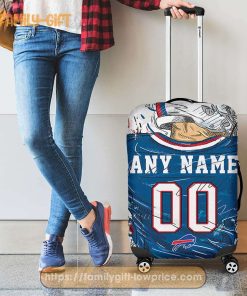 Buffalo Bills Jersey Personalized Jersey Luggage Cover Protector - Custom Name and Number