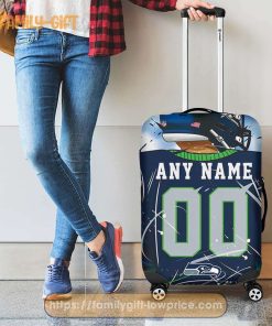 Custom Luggage Cover Seattle Seahawks Jersey Personalized Jersey Luggage Cover Protector