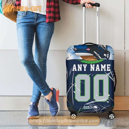 Custom Luggage Cover Seattle Seahawks Jersey Personalized Jersey Luggage Cover Protector