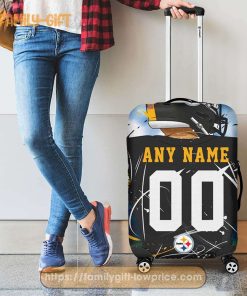 Custom Luggage Cover Pittsburgh Steelers Jersey Personalized Jersey Luggage Cover Protector