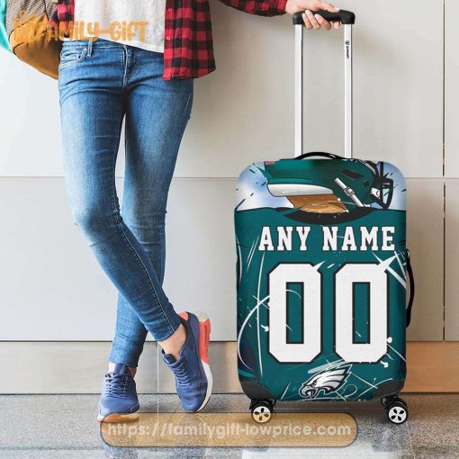 Custom Luggage Cover Philadelphia Eagles Jersey Personalized Jersey Luggage Cover Protector