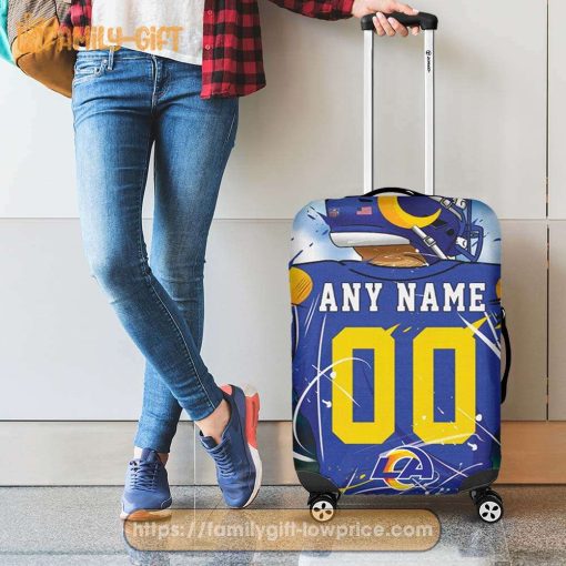 Custom Luggage Cover Los Angeles Rams Jersey Personalized Jersey Luggage Cover Protector