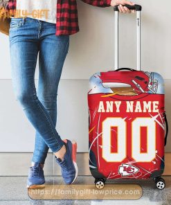 Custom Luggage Cover Kansas City Chiefs Jersey Personalized Jersey Luggage Cover Protector