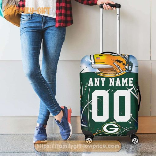 Custom Luggage Cover Green Bay Packers Jersey Personalized Jersey Luggage Cover Protector