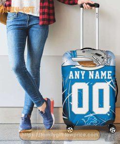 Custom Luggage Cover Detroit Lions Jersey Personalized Jersey Luggage Cover Protector