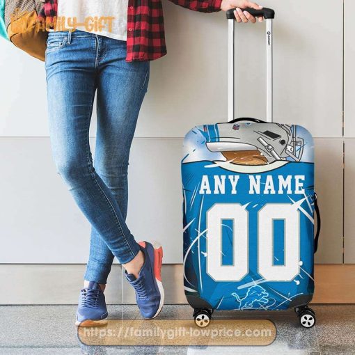 Custom Luggage Cover Detroit Lions Jersey Personalized Jersey Luggage Cover Protector