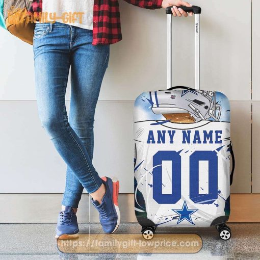 Custom Luggage Cover Dallas Cowboys Jersey Personalized Jersey Luggage Cover Protector