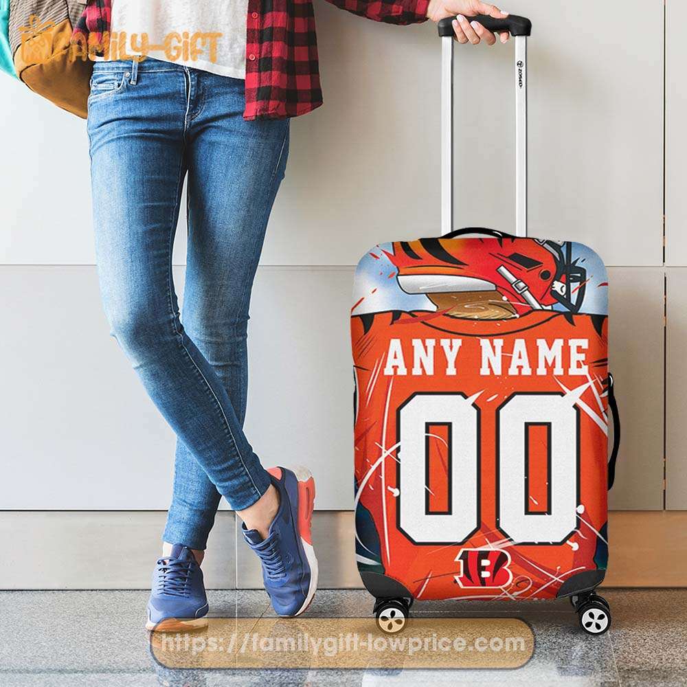 Custom Luggage Cover Cincinnati Bengals Jersey Personalized Jersey