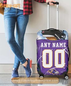 Custom Luggage Cover Baltimore Ravens Jersey Personalized Jersey Luggage Cover Protector