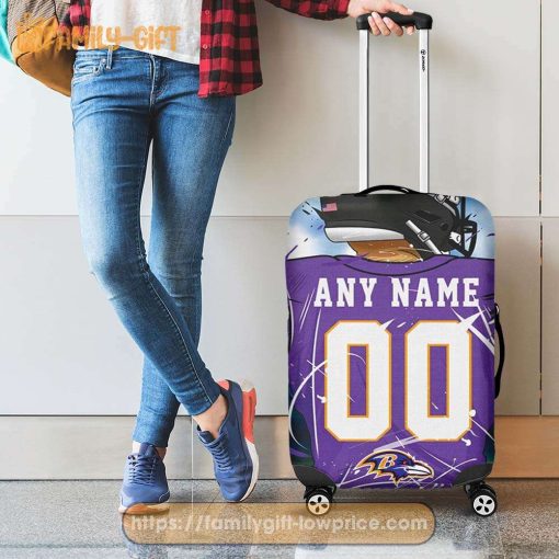 Custom Luggage Cover Baltimore Ravens Jersey Personalized Jersey Luggage Cover Protector