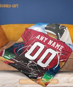 Custom Atlanta Falcons Jersey Blanket - Personalized NFL Fan Gift 2