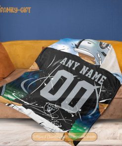 Personalized Jersey Raiders Blankets - NFL Blanket - Cute Blanket Gifts for NFL Fans 2
