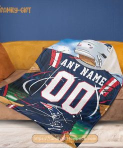 Personalized Jersey New England Patriots Blanket - NFL Blanket - Cute Blanket Gifts for NFL Fans