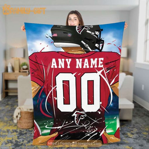 Custom Atlanta Falcons Jersey Blanket – Personalized NFL Fan Gift