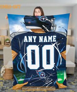 Personalized Jersey Tennessee Titans Blanket - NFL Blanket - Cute Blanket Gifts for NFL Fans