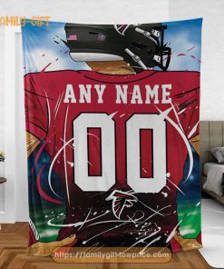 Custom Atlanta Falcons Jersey Blanket – Personalized NFL Fan Gift