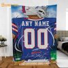 Custom Buffalo Bills Jersey Blanket – Personalized NFL Fan Gift