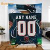Personalized Jersey Chicago Bears Blanket – NFL Blanket – Cute Blanket Gifts for NFL Fans