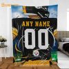 Personalized Jersey Pittsburgh Steelers Blanket – NFL Blanket – Cute Blanket Gifts for NFL Fans