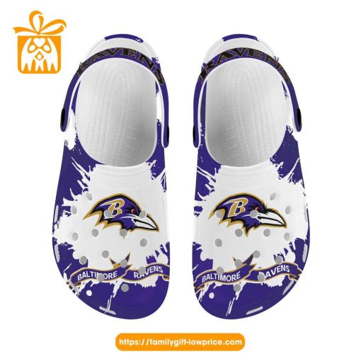 NFL Crocs – Baltimore Ravens Crocs Clog Shoes for Men & Women – Custom Crocs Shoes