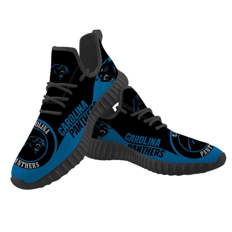 Carolina Panthers Shoes - Yeezy Running Shoes for For Men and Women - The Perfect Pair for Any Gameday