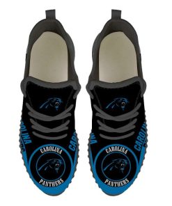 Carolina Panthers Shoes - Yeezy Running Shoes for For Men and Women - The Perfect Pair for Any Gameday 1