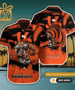 NFL Hawaiian Shirt – Cincinnati Bengals Hawaiian Shirt for Men & Women – Customized Hawaiian Shirt