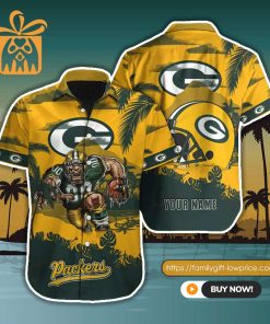 NFL Hawaiian Shirt – Green Bay Packers Hawaiian Shirt for Men & Women – Customized Hawaiian Shirt