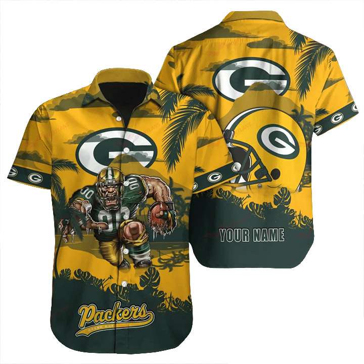 Green Bay Packers Custom Name Hawaiian Shirt