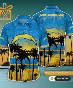 NFL Hawaiian Shirt – Los Angeles Chargers Hawaiian Shirt Vintage for Men & Women – Customized Hawaiian Shirt