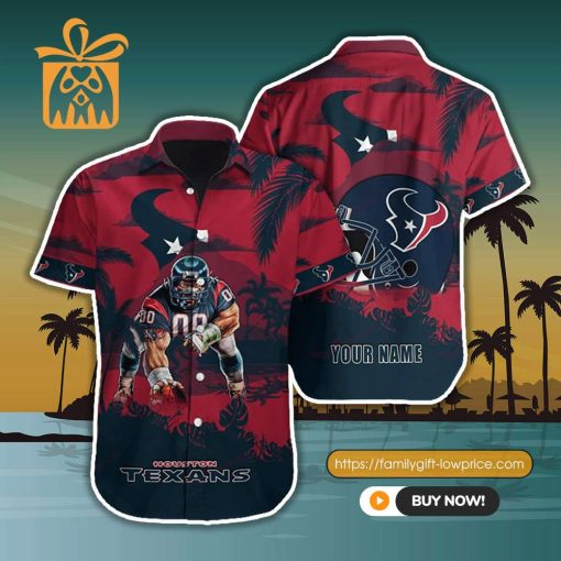 NFL Hawaiian Shirt – Houston Texans Hawaiian Shirt for Men & Women – Customized Hawaiian Shirt