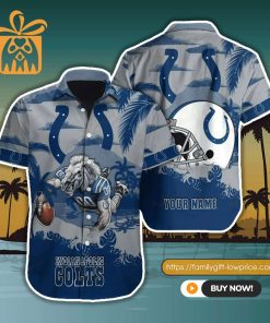 NFL Hawaiian Shirt – Indianapolis Colts Hawaiian Shirt for Men & Women – Customized Hawaiian Shirt