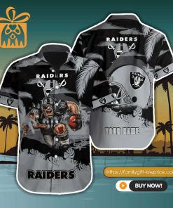 NFL Hawaiian Shirt – Las Vegas Raiders Hawaiian Shirt for Men & Women – Customized Hawaiian Shirt