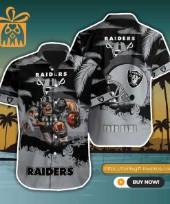 NFL Hawaiian Shirt - Las Vegas Raiders Hawaiian Shirt for Men & Women - Customized Hawaiian Shirt