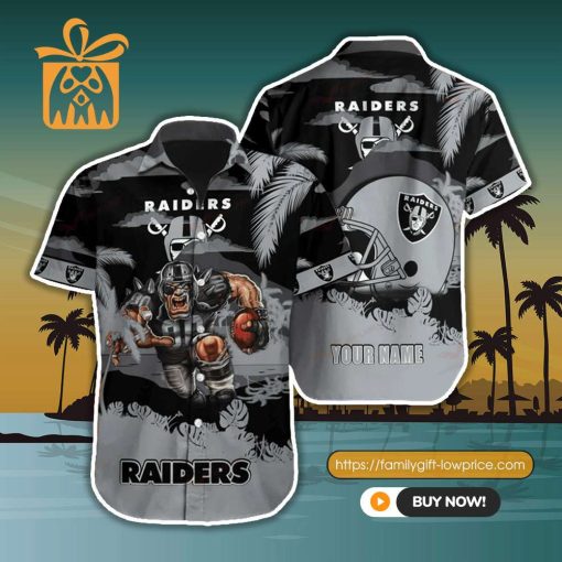 NFL Hawaiian Shirt – Las Vegas Raiders Hawaiian Shirt for Men & Women – Customized Hawaiian Shirt