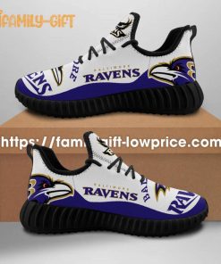 Baltimore Ravens Shoes - Unisex Yeezy Style Running Sneakers