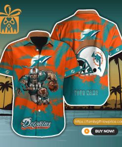 NFL Hawaiian Shirt – Miami Dolphins Hawaiian Shirt for Men & Women – Customized Hawaiian Shirt