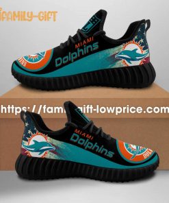 Miami Dolphins Inspired Yeezy Running Shoes – Versatile & Comfortable for Men and Women