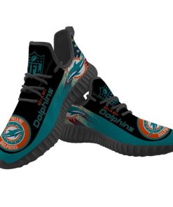 Miami Dolphins Inspired Yeezy Running Shoes - Versatile & Comfortable for Men and Women 1