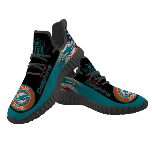 Miami Dolphins Inspired Yeezy Running Shoes – Versatile & Comfortable for Men and Women