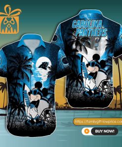 NFL Hawaiian Shirt – Mickey Mouse Carolina Panthers Hawaiian Shirt for Men & Women – Customized Hawaiian Shirt