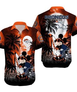 NFL Hawaiian Shirt - Mickey Mouse Denver Broncos Hawaiian Shirt for Men & Women - Customized Hawaiian Shirt