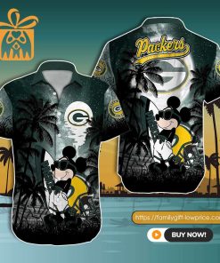 NFL Hawaiian Shirt – Mickey Mouse Green Bay Packers Hawaiian Shirt for Men & Women – Customized Hawaiian Shirt