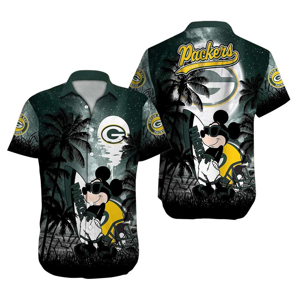 Green Bay Packers & Mickey Mouse Hawaiian Shirt - Hot Sale 2023