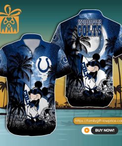 NFL Hawaiian Shirt – Mickey Mouse Indianapolis Colts Hawaiian Shirt for Men & Women – Customized Hawaiian Shirt