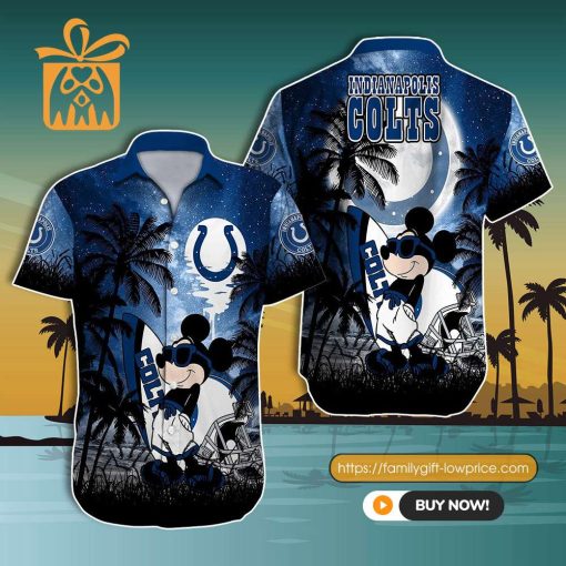 NFL Hawaiian Shirt – Mickey Mouse Indianapolis Colts Hawaiian Shirt for Men & Women – Customized Hawaiian Shirt